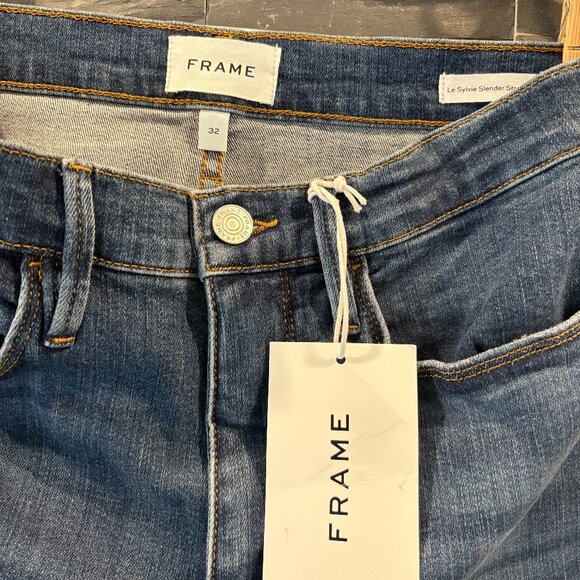 FRAME Le Silvie Slender Straight Women's Denim Size 32- New with Tags - Picture 1 of 7